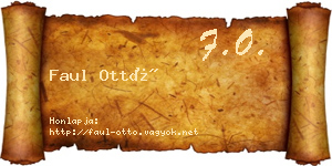 Faul Ottó névjegykártya